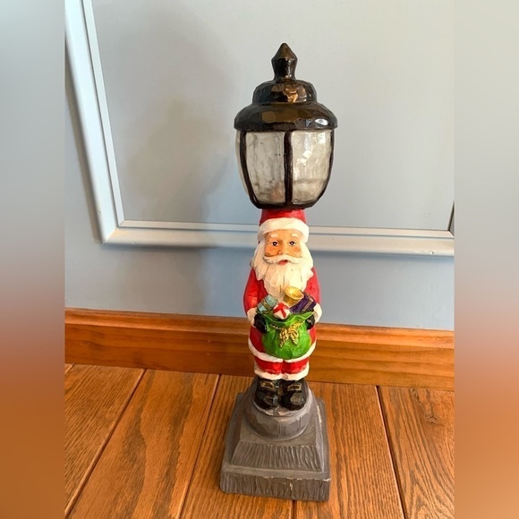 15.5” H Christmas Santa Lantern - Picture 2 of 3